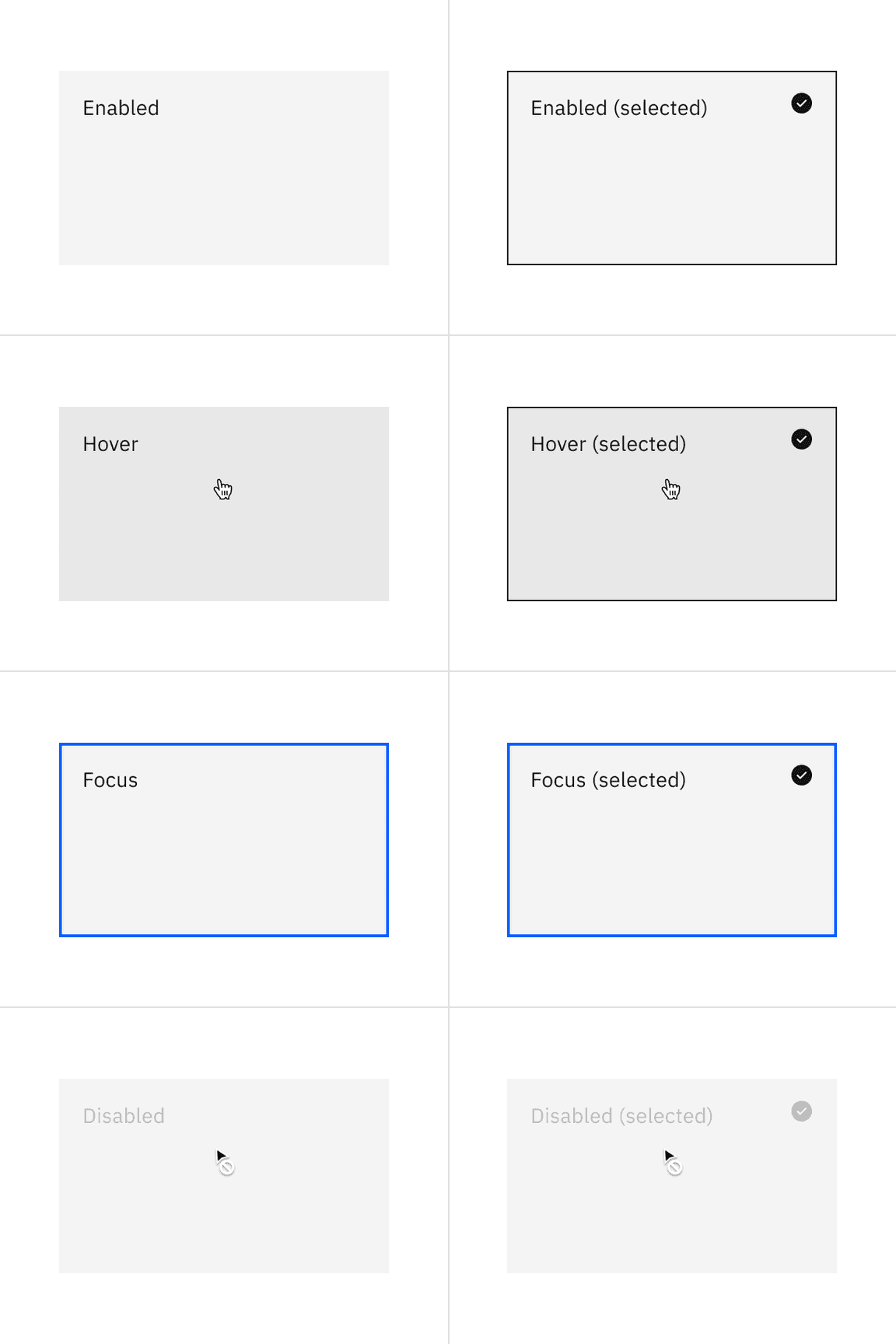 Selectable tile interactive color with feature flag disabled